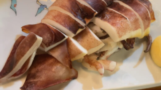 なつめ　スルメイカの船上干